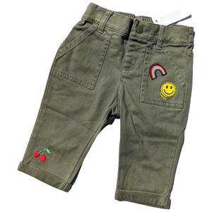 Gymboree Girls 12-18m Happy/Hugs  Embroidered/Patches Green Pants